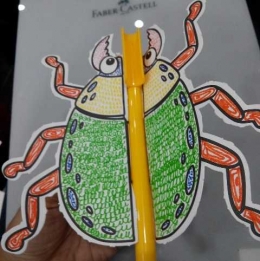 Craft dari kegiatan membuat craft kumbang di pabrik Faber-Castell (dokpri)