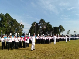 Upacara Hari Kemerdakaan RI ke-17 di Pengalengan (Foto Ali)