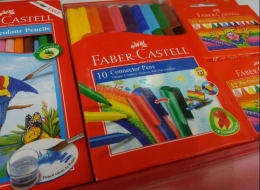 Pensil Warna, Connector Pen, dan Crayon Faber-Castell (dok.pribadi)