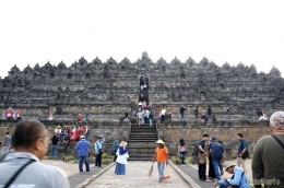 Penampakan Candi Borobudur tanggal 6 Agustus 2017 (Dok.Pri)