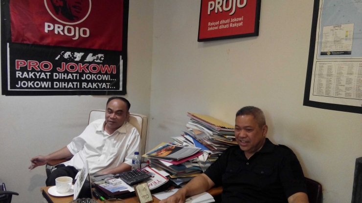 Budi Arie Setiadi (Ketua Umum Projo) & Dr Eddy Berutu (Ketua DPC Projo Dairi) Foto oleh Piere 