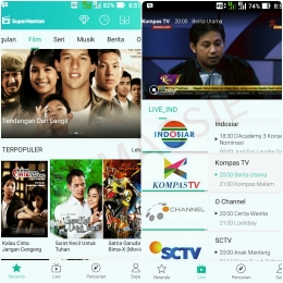 Super Nonton, update tontonan film, olahraga bahkan siaran TV Nasional langsung dari smartphone kamu.|Dokumentasi pribadi