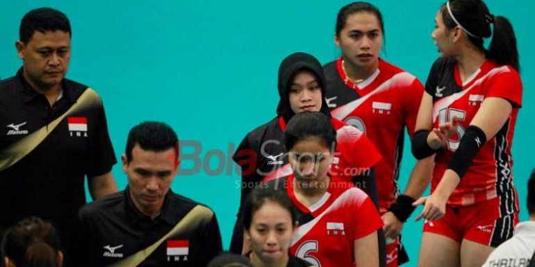 Para pemain tim voli putri Indonesia| Foto: Fery Setiawan/bolasport.com