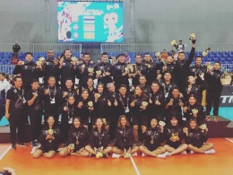 Tim putra dan putri Thailand sukses sandingkan medali emas SEA Games 2017| Foto: Instagram td_nt413fc