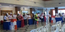 suasana pelaksanaan pemilu legislatif di KBRI Singapura (ERICSSEN/Kompas.com)