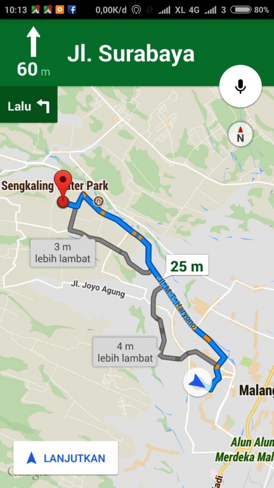 Navigasi akan semakin mudah dengan google maps. Dok pribadi