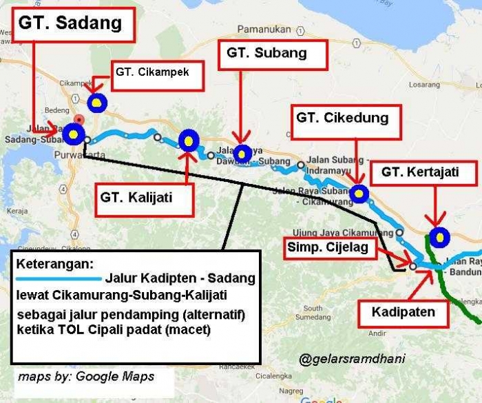 Alternatif Jateng Ciamis Jakarta via Tol  Cipali oleh   Alternatif Jateng Ciamis Jakarta via Tol  Cipali oleh