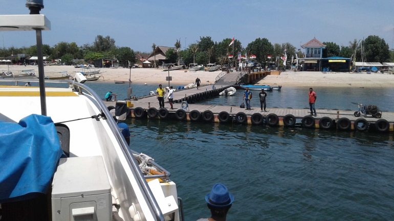 Detik-detik menjelang sandarnya Speed Boat di Pelabuhan Serangan (Dok. Pribadi)