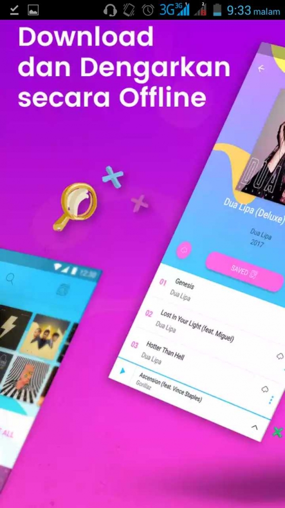 Dengan apps Yonder Music aku bisa update lagu-lagu terbaru (sumber: PlayStore/XL Axiata)