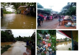 Banjir Jelai Hulu dan wilayah sekitarnya yang terjadi beberapa waktu lalu. Foto dok. monga.id dari berbagai sumber