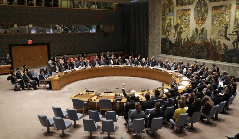 Dewan Keamanan PBB secara bulat mengeluarkan resolusi dan sangsi baru terhadap KoreaUtara. Photo:Seth Wenig/AP 