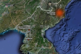 Lokasi uji coba bom hidrogen yang memicu dikeluarkannya sangsi terbaru PBB. Sumber: www.abc.net.au