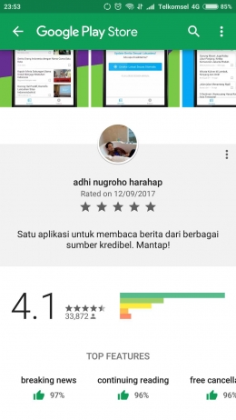 Beri Rating Maksimal Untuk Kurio | Sumber : Aplikasi Kurio