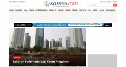 Tampilan Kompas.com saat Lebaran 2013/Screenshot