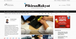 Halaman depan web berita Pikiran Rakyat (13 September 2017)
