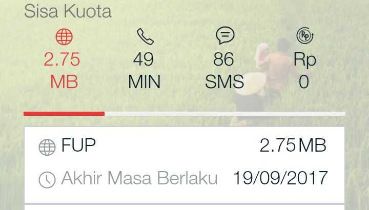 Di aplikasi MyTelkomsel Android juga tunjukkan terus berkurang (dokpri)