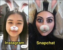 Teknologi pengenalan wajah untuk stiker di Instagram dan Snapchat. Foto: Business Insider