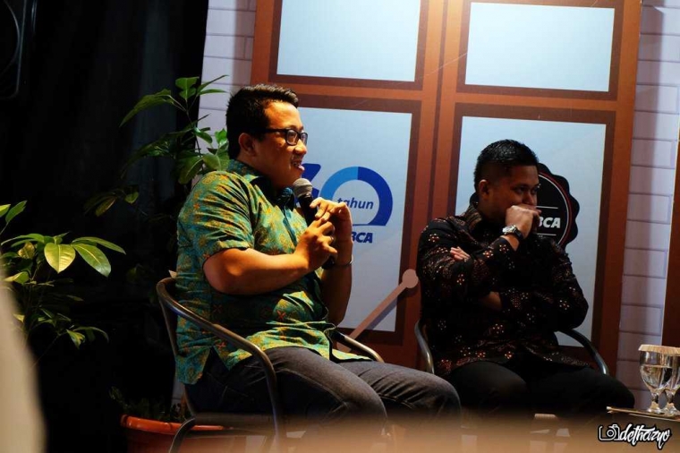 Rama Mamuaya (Founder & CEO DailySosial.id) saat menyampaikan sudut pandangnya terkait start up/ dethazyo