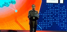 Presiden Jokowi Memaparkan 'Tren Ekonomi Baru di Era Digital' dalam Pembukaan IBD Expo, 20 September 2017 di Plenary Hall JCC (Foto: Dokpri)