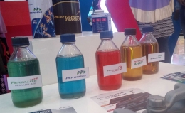 Display produk Bahan Bakar minyak yang diproduksi oleh pertamina dalam acara GIIAS Surabaya Auto Show 2017. Mulai dari pertalite, pertamax, pertamax turbo, dexlite, dan pertamina dex.