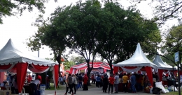 Tenda-tenda bertemakan Merah Putih di acara Pesta Rakyat 2017. Dok. Foto/TH Salengke