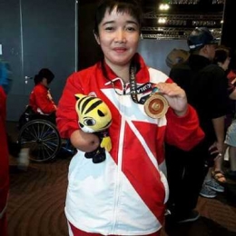 Aminah Atlet Tenis Meja ASEAN Para Games 2017 (Dok. Aminah)