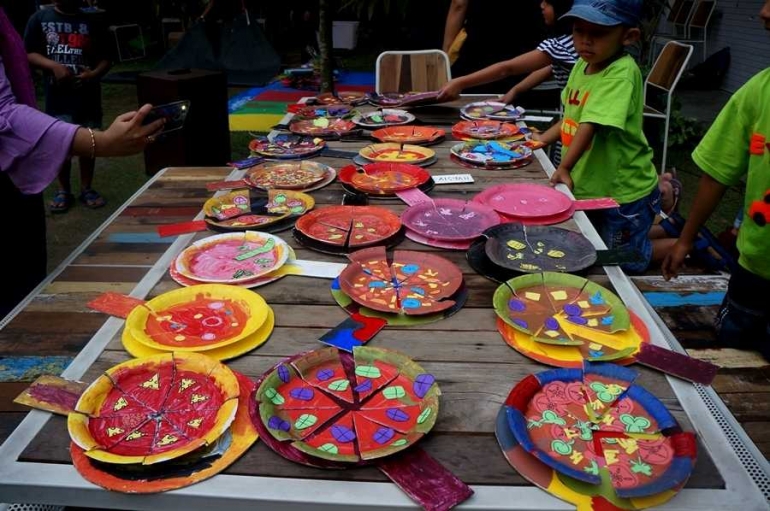 Hasil Craft Pizza anak-anak (Dokumentasi Pribadi)