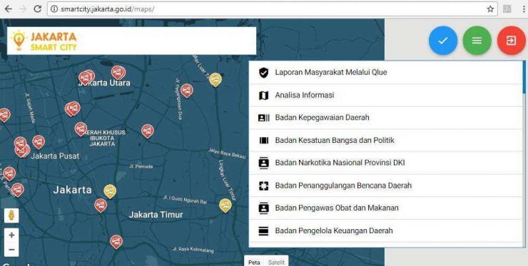 Halaman muka laman Jakarta Smart City (foto smartcity.jakarta.go.id)