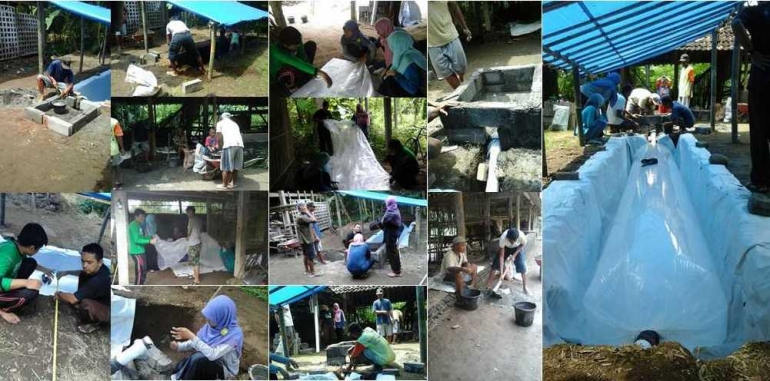 Proses Pembangunan Instalasi Biogas (Sumber: Dokumen Pribadi)