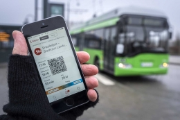 QR code tiket di applikasi Skanetrafiken untuk naik bus maupun kereta di seluruh region skane. Courtesy @Google