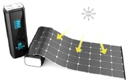 Produk sejenis di pasaran dengan solar cell mini yang digulung. (Foto: bedahtekno.com)