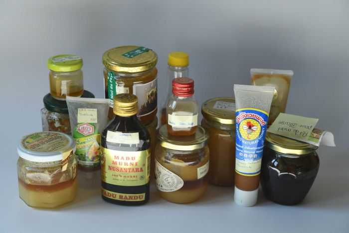 Berbagai jenis madu dari berbagai wilayah di dunia yang diteliti: Sumber: Blaise Mulhauser, ABC