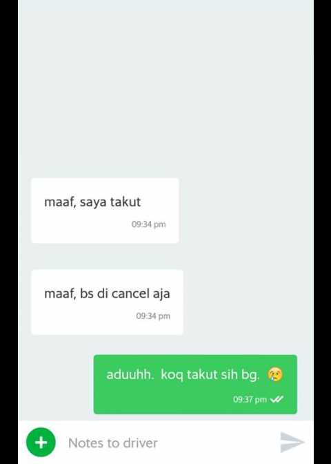 Penolakan sopir taksi online (sumber: screenshot facebook)