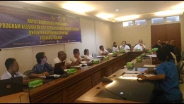 Rapat Koordinasi Pokja AMPL di ruang BAPPEDA Provinsi Maluku