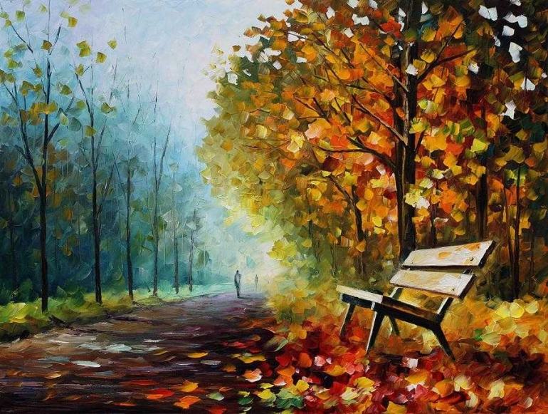 Autumn Park by Leonid Afremov (fineartamerica.com)
