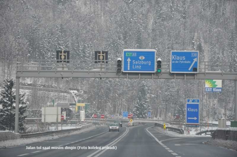 Jalan tol di Austria. Dokumentasi pribadi