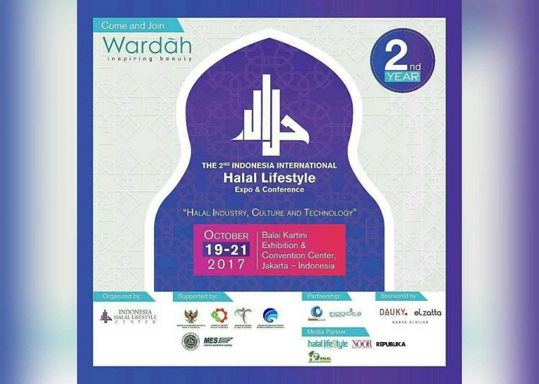 Flyer 2nd Indonesia International Halal Lifestyle Expo & Conference 19-21 Oktober 2017 di Balai Kartini Jakarta (Gambar: www.twitter.com/lifestyle_halal)