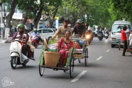 becak pancal bentar lagi terpinggirkan dan tinggal kenangan|Dokumentasi pribadi