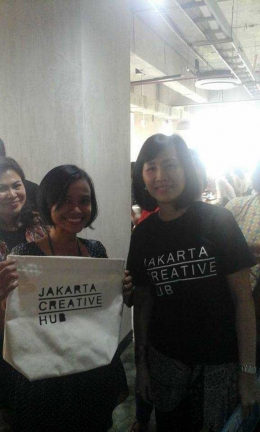 (Ibu Vero saat pembukaan Jakarta Creative Hub di Thamrin, maret lalu)