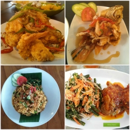 Beberapa menu makanan Indonesia yang ada di Kafetaria Baruna Point. Menyajikan makanan khas Indonesia. (Dokumentasi Pribadi).