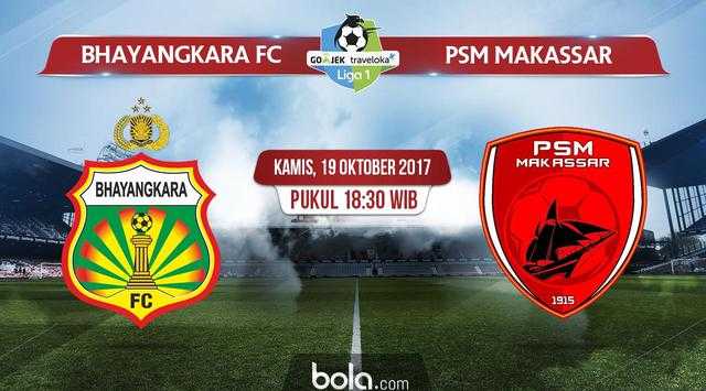 Luar Biasa!, PSM Makassar Binasakan Bhayangkara FC (sumber gambar: bola.com)