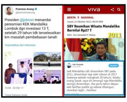 Screenshoot Twitter Promono Anung dan Viva News