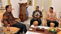 Kehangatan pertemuan Anies-Sandi dengan Presiden Jokowi (Foto: Agus Suparto/Setpres). Sumber: Detik.com