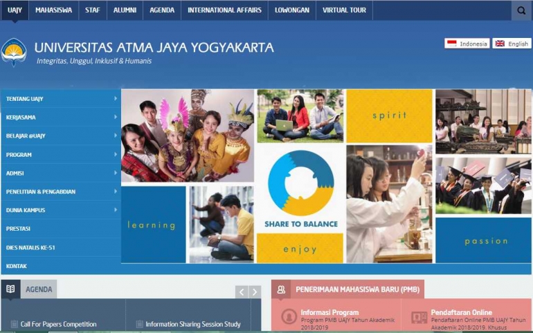 Kamu Mahasiswa Uajy Yuk Cek Website Penting Di Uajy Kompasiana Com