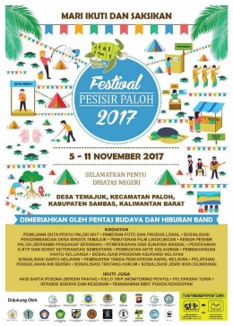 Poster Festival Pesisir Paloh 2017. Sumber: WWF Kalbar