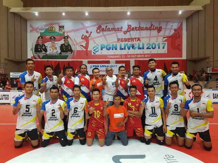 DPU-PR Grobogan sukses beri kejutan dengan tampil sebagai Juara Livoli Divisi 1 tahun 2017 sekaligus promosi ke Livoli Divisi Utama 2018| Foto: Instagram @aryantowahyu14