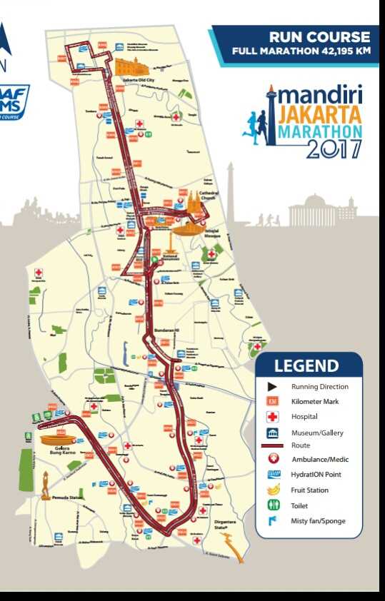 Rute Mandiri Jakarta Marathon 2017 (Dokpri)