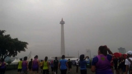 Mandiri Jakarta Marathon 2017 sebagi ajang lari bertaraf Internasional. Garis start dan finish berada di Monas