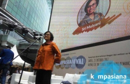 Menteri Keuangan Republik Indonesia, Sri Mulyani membuka Kompasianival 2017