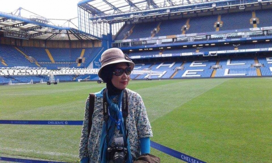 akhirnya sampai juga ke stadion chelsea (dok pribadi)